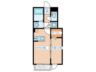 アンセル長町Bの物件間取画像